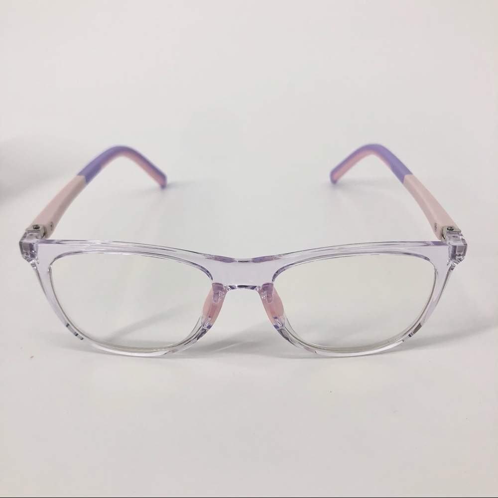 Wowsun Iridescent Purple Pink Kids Childrens Blue Light Blocking Glasses w/ Pads